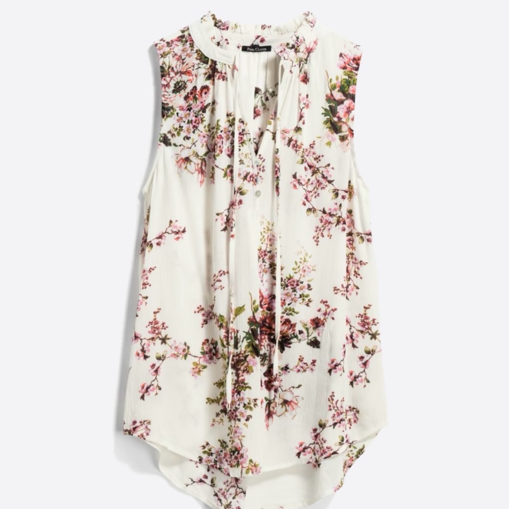 Pink Clover Mahalo Tie Neck Too Size XL